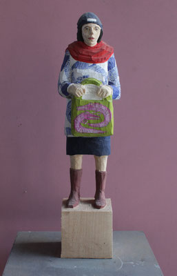 Edekafrau Nr. 1726 - rosa Krokodiltasche mit Beinen 2025 Linde  ca. 54 x 12 x 12 cm