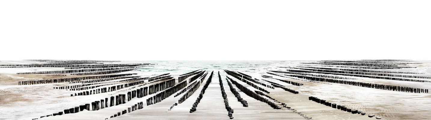 Tides; Zeeland, Niederlande 2017 Lambdaprint/Diasec hinter Acryl Ed. 3 + 5  75 x 270 cm  +  54 x 180 cm                                           