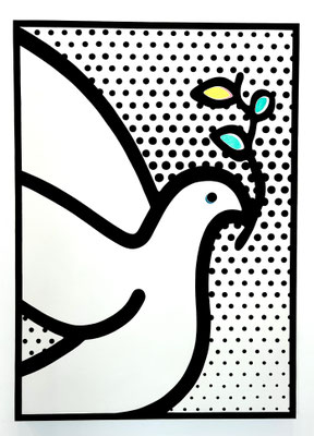DOVE_OF_PEACE_04 2025 Acryl auf Leinwand  140 x 100 cm