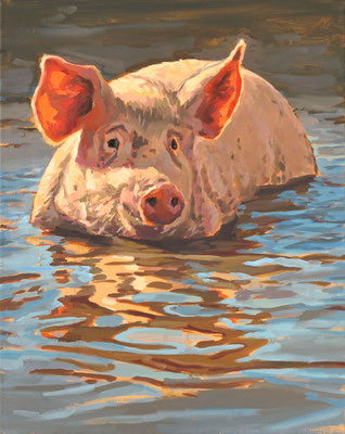 BAD III 2025 Öl auf Leinwand 50 x 40 cm
