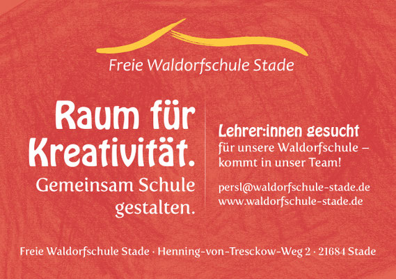 Lehrer:innen gesucht. Freie Waldorfschule Stade Ottenbeck