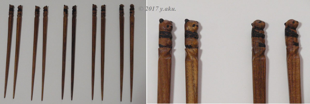 2016年 オリジナル箸（槐材使用 着色は焼き。）