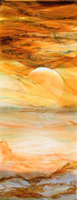 Sonnenaufgang | Glasarbeit in Fusiontechnik | ca 70 x 180 cm, 2019