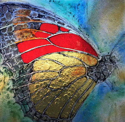 Monachfalter | Glasarbeit in Fusionstechnik | 50 x50 cm, 2019