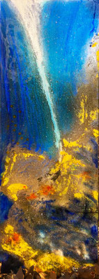 Lichtstrahl | Glasarbeit in Fusionstechnik | 40 x 120 cm, 2017