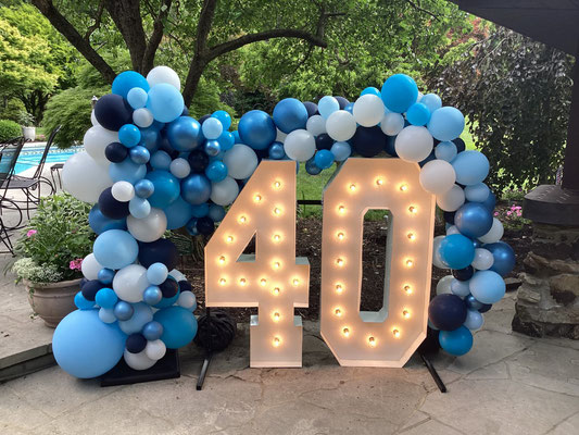 Air-Filled Organic Balloon Number Garland