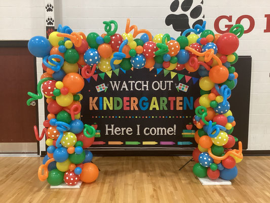 Air-Filled Balloon Organic Arch Kindergarten Roundup