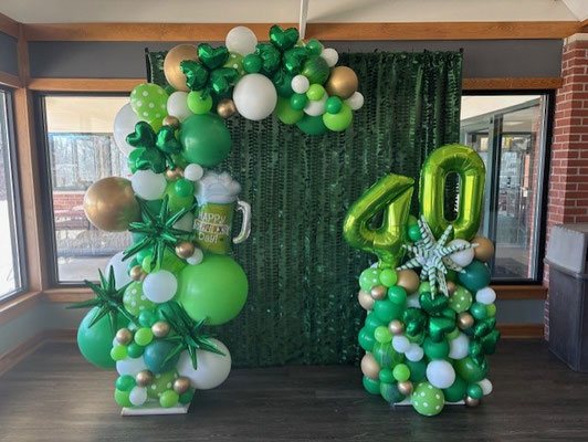 Air-Filled Balloon Organic Demi Half Arch St Patricks Day