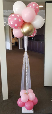 Air-filled balloon cloud pink white Princess