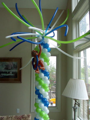 Air-filled Balloon Column Palm Tree