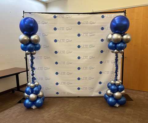 Air-filled balloon cloud Impulse Salon Blue Silver