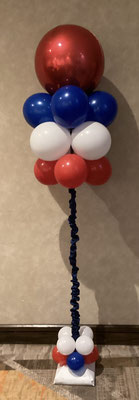 Air-filled balloon cloud patriotic red white blue