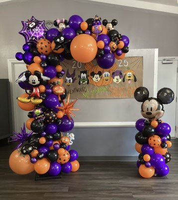 Air-Filled Balloon Organic Demi Half Arch Mickey Halloween