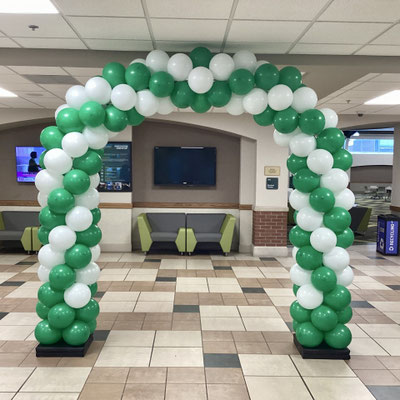 Air-Filled Balloon Arch Green White