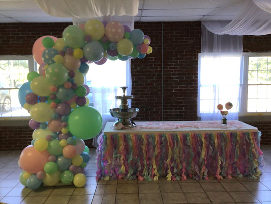 Air-Filled Balloon Organic Demi Half Arch Polka Dot Pastel Matte