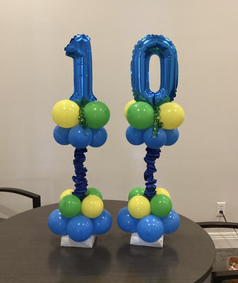 Air-Filled Balloon Centerpiece Numbers