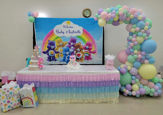 Air-Filled Balloon Organic Demi Half Arch Care Bears