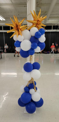Air-Filled Organic Balloon Column Blue White