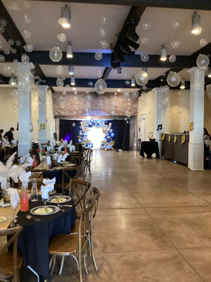 Clear hanging balloons