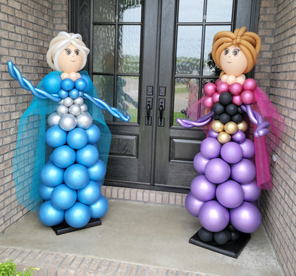 Air-Filled Balloon Sculpture Anna Elsa Frozen