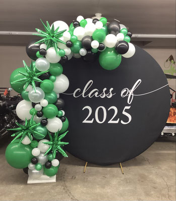 Air-Filled Balloon Organic Demi Half Arch North HS Green White Black