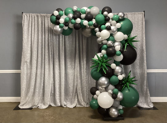 Air-Filled Balloon Organic Demi Half Arch Hunter Green