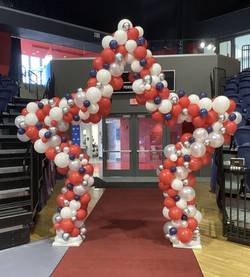 Air-Filled Balloon Star Arch Red White Blue Silver USI (01)