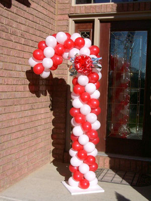 Air-Filled Candy Cane Balloon Column Christmas Holiday Xmas