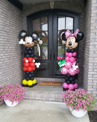 Air-Filled Balloon Sculpture Mickey Minnie Mouse