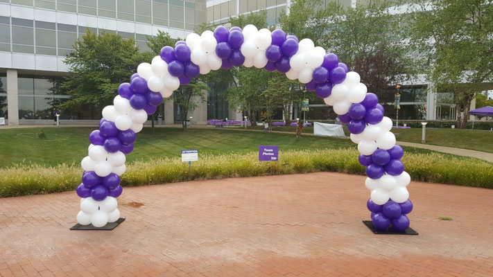Air-Filled Balloon Aeropole Arch Purple White