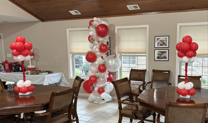 Air-Filled Balloon Tower Column Organic Cardinal Butterfly