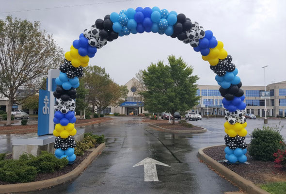 Air-Filled Balloon Aeropole Arch Blue Yellow Black