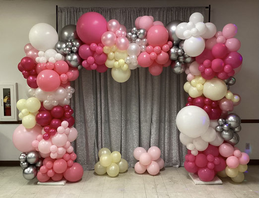 Air-Filled Balloon Organic Arch Pink American Legion