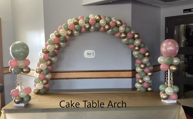Air-Filled Cake Table Arch Rosewood Eucalyptus