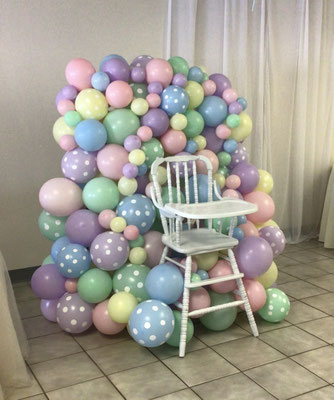 Air-filled balloon organic photo high chair pastel