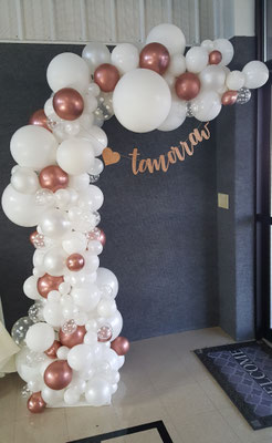 Air-Filled Balloon Organic Demi Half Arch Demi-Arch White