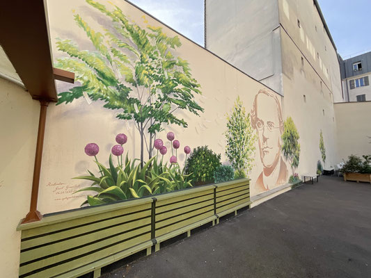 Fresque mur Lycée - Vincennes