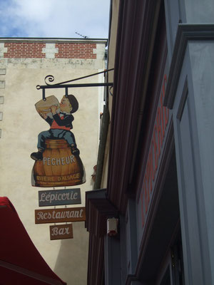 Panneau peint vieille publicité-bistrot à l'ancienne-Rennes