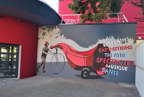 Fresque mur salle de spectacle-Torcy
