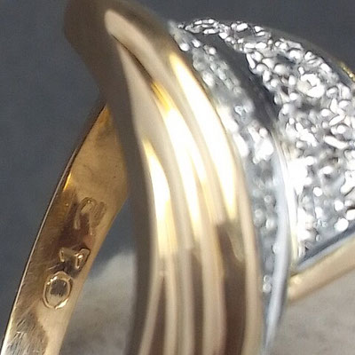 k18 プラチナ900 コンビ 指輪 ダイヤモンド 12石 サイズ11