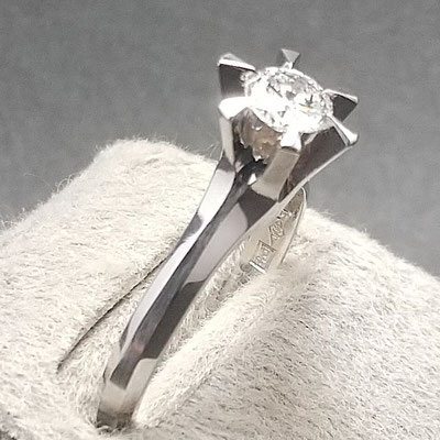 プラチナ900 リング ダイヤモンド 0.336ct ( 立爪 )