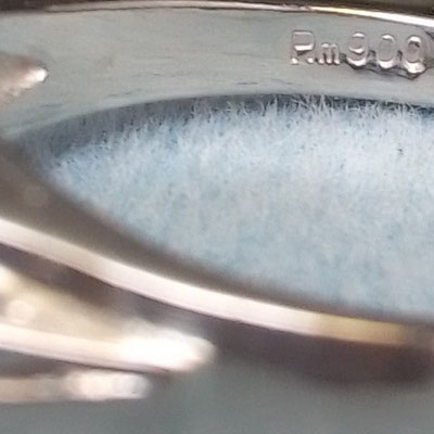 プラチナ900 指輪 ガーネット ダイヤモンド 2石 サイズ  13