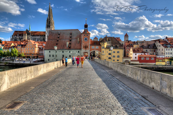 Regensburg, Steinerne Brücke vor Sanierung