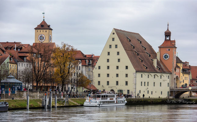 Regensburg, historische Wurstküche und Bruckmadl.