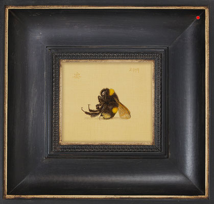 "Hummel" 18x15cm, Mischtechnik/Malplatte, 2019 - RESERVIERT