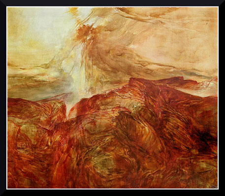 "Gewitterlandschaft" 60x70cm, Öl/Hartfaser, 1978 - Preis auf Anfrage