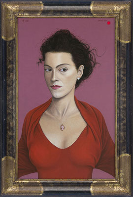 "Federica"  58x36cm, Mischtechnik/Maltafel, 2014 -  VERKAUFT