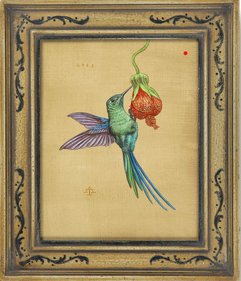 "Elfe" 30x24cm, Mischtechnik/Malplatte, 2022 - VERKAUFT
