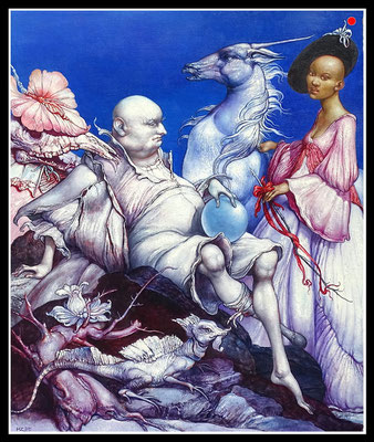 "John Silver feiert das Begräbnis der Sardine"   60x50cm, Öl/MP, 1995 -  VERKAUFT