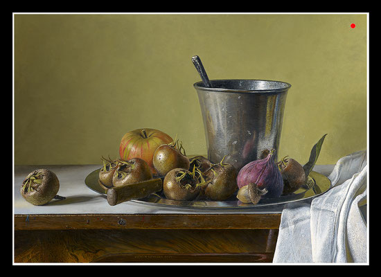"Zinnbecher" 43x60cm, Öl/Malplatte, 2024 - VERKAUFT
